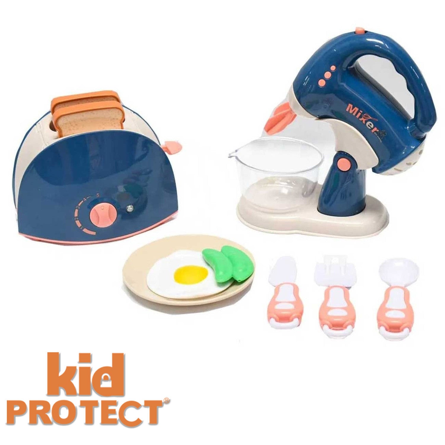 Set Accesorii Bucatarie Copii KidProtect Toasty Mix Set Set Accesorii Bucatarie Copii KidProtect Toasty Mix Set
